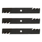 Qty 3: Toothed Mower Blade Fits John Deere Replaces AM137757
