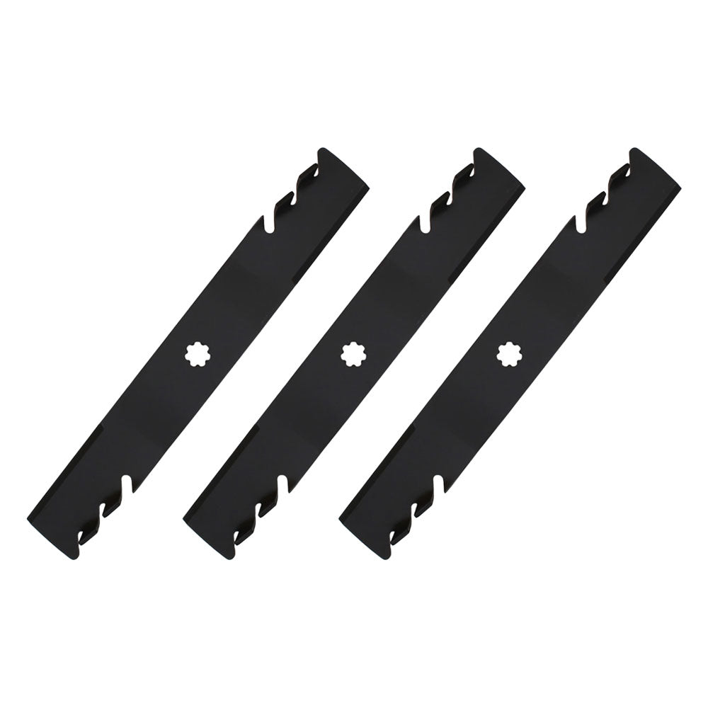 Qty 3: Toothed Mower Blade Fits John Deere Replaces AM137757