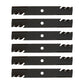Qty 6: Toothed Mower Blade Fits John Deere Replaces AM137757