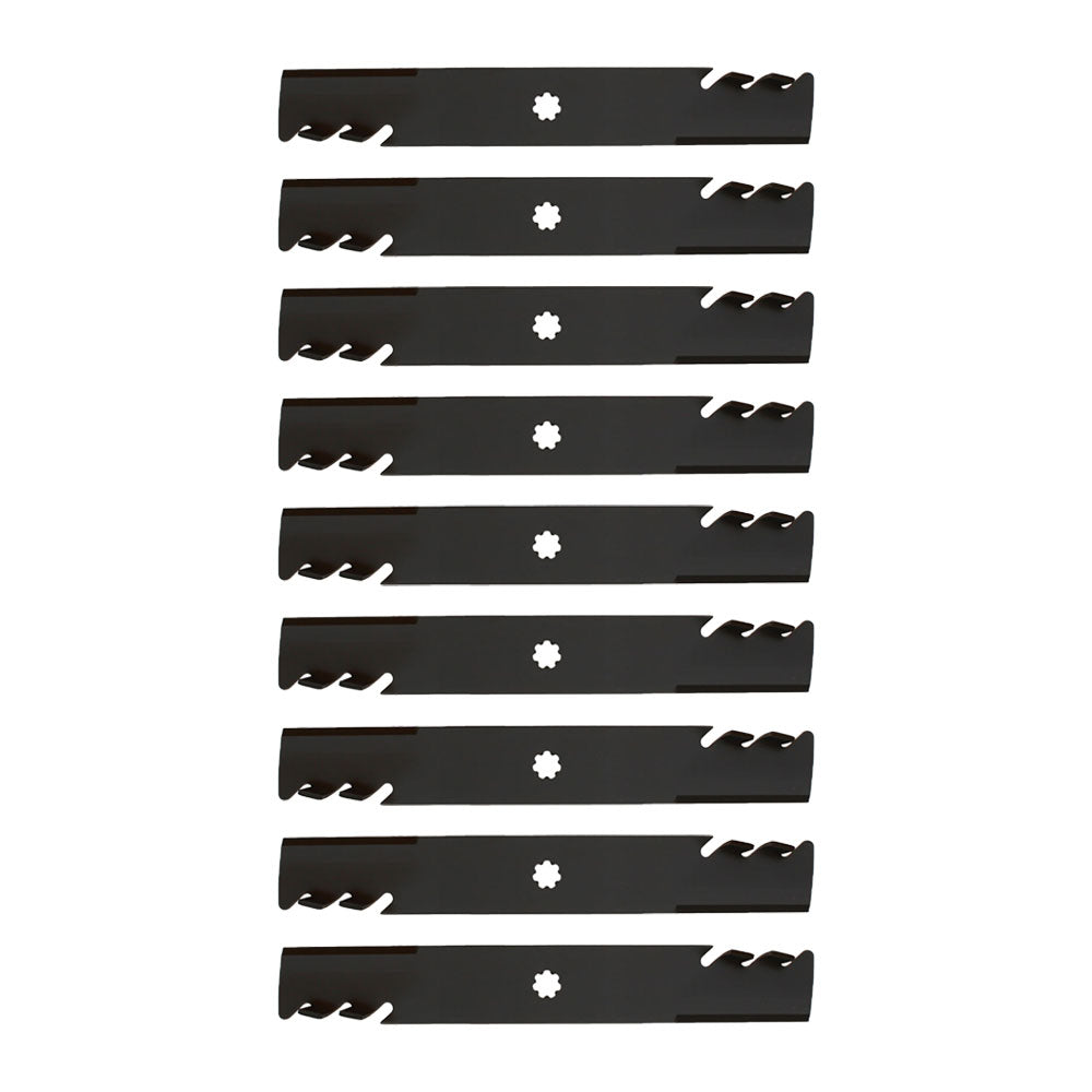 Qty 9: Toothed Mower Blade Fits John Deere Replaces AM137757