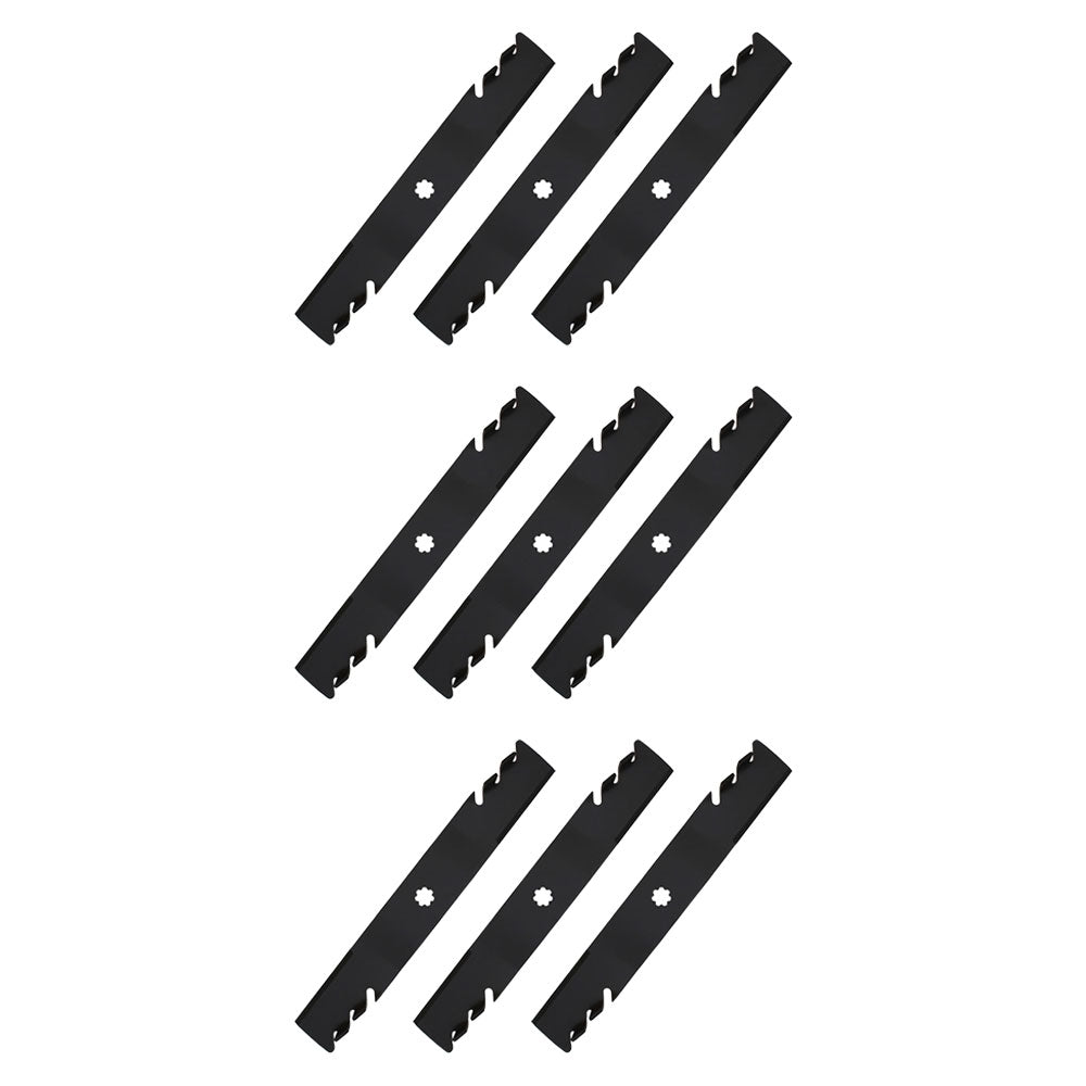 Qty 9: Toothed Mower Blade Fits John Deere Replaces AM137757