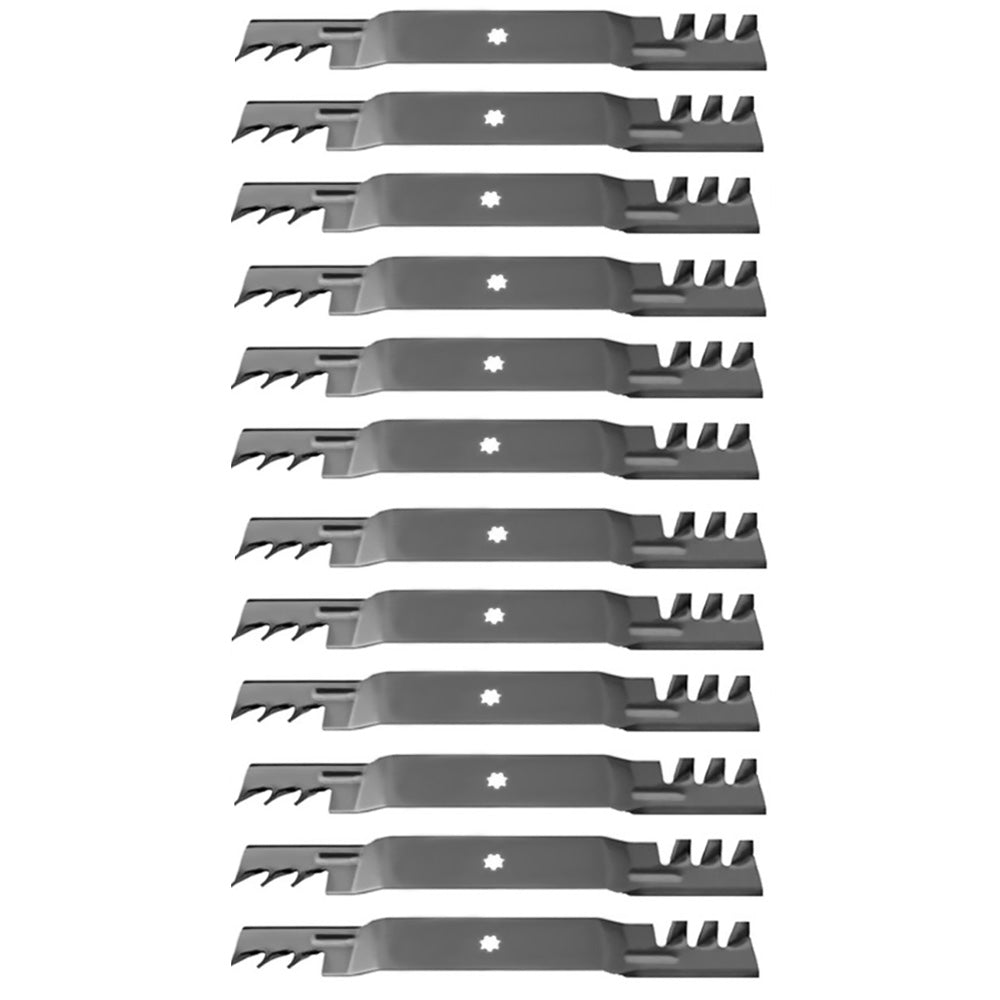 Qty 12: Toothed Mulching Mower Blade Fits Dolmar Replaces 115