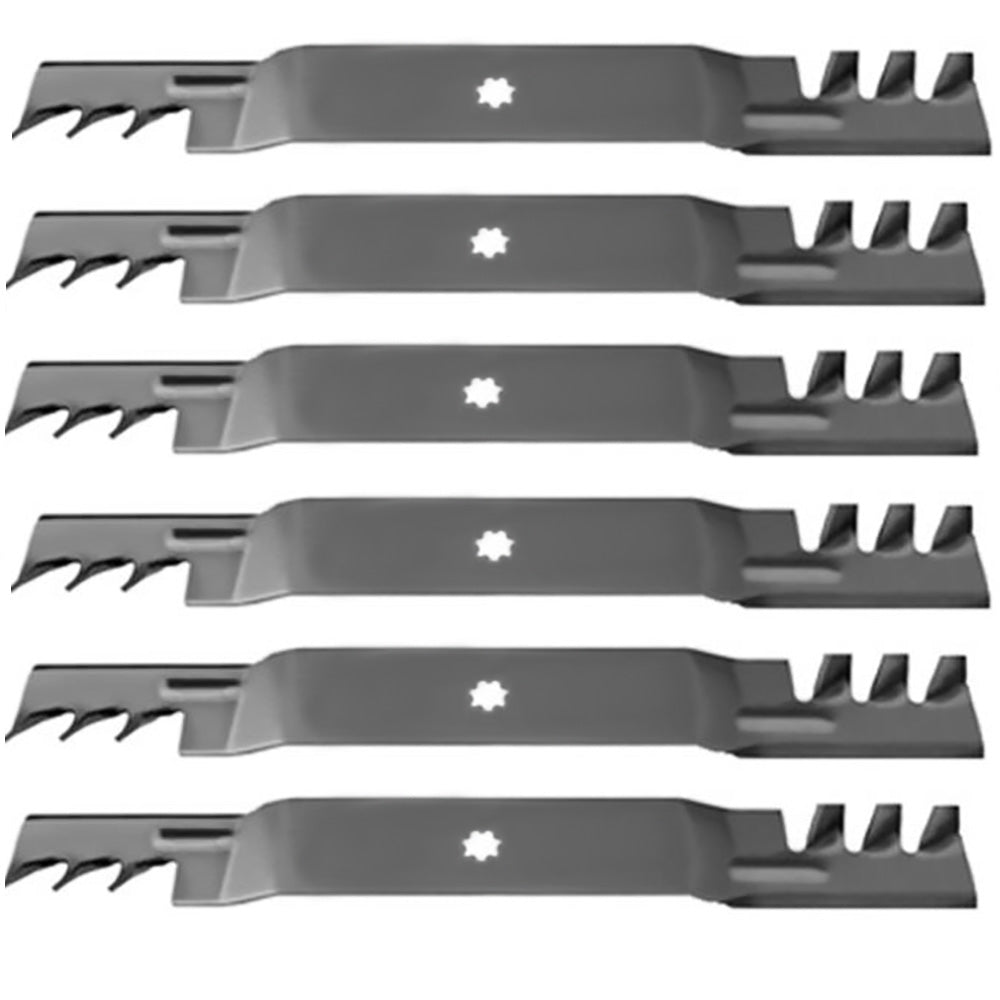 Qty 6: Toothed Mulching Mower Blade Fits Dolmar Replaces 115