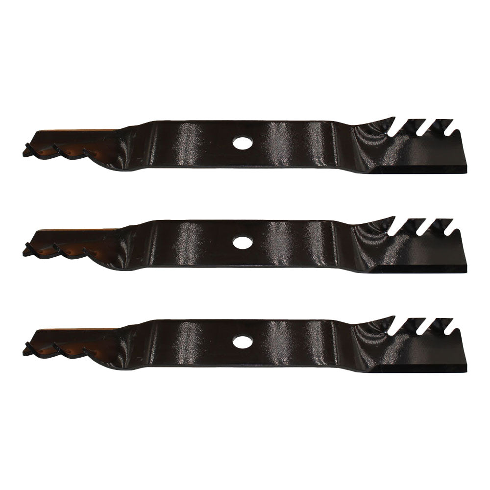 Qty 3: Toothed Mower Blade Fits John Deere Replaces 96306