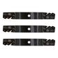 Qty 3: Toothed Mower Blade Fits John Deere Replaces 96306