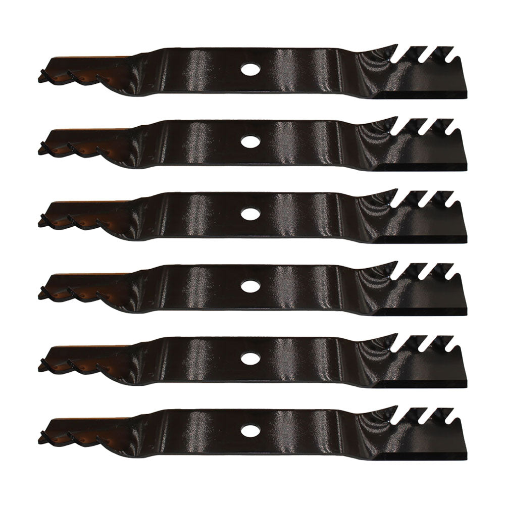Set of Six (6) Toothed Blades Fits John Deere and Scotts Mowers and Tractors