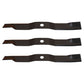 3 Pack Mower Blade Fits Kubota K5677-34340 K5645-97530 72" Pro