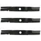 3 XHT Heavy Duty Blades Fits Kubota K5619-34330 Zd221 Zg227 K5351-99040 54" Deck