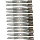 12 Repl Xht Heavy Duty Blades Fits John Deere Tcu30316 M136195 54" 7 Iron Decks