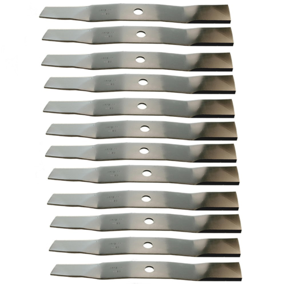 12 Repl Xht Heavy Duty Blades Fits John Deere Tcu30316 M136195 54" 7 Iron Decks