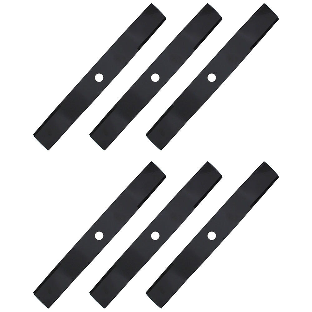 6 Medium-Lift Blades Fits John Deere M136195 TCU30316 M653 M655 M657 F620 737