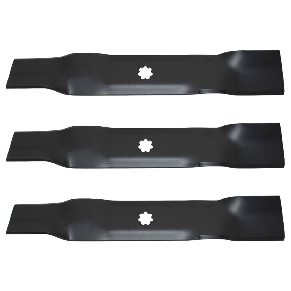 Set of 3-48" Lawn Mower Blades to fit Fits John Deere E140 E150 E160 E170
