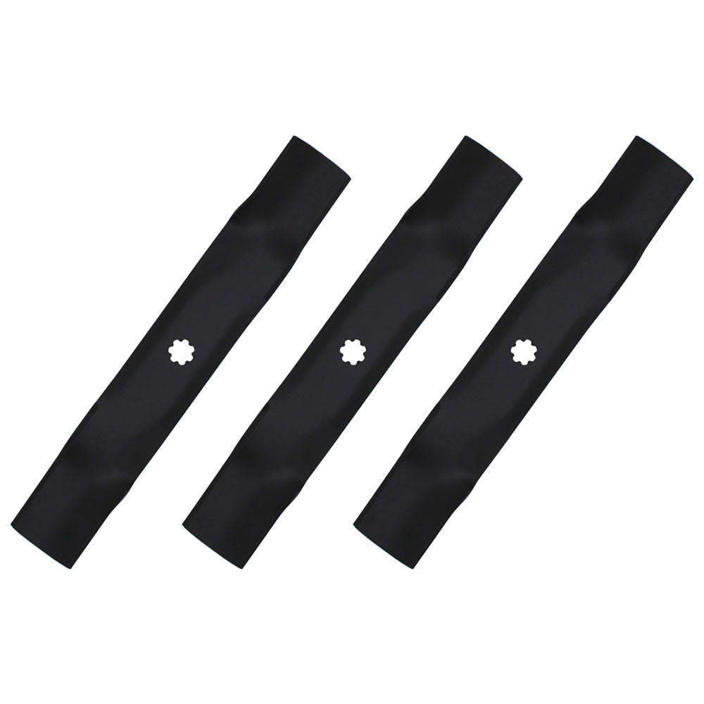 Set of 3-48" Lawn Mower Blades to fit Fits John Deere E140 E150 E160 E170