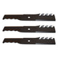 (3) Toothed Lawn Mower Blades fits Snapper 48" Deck Replaces 7032390YP 7077378