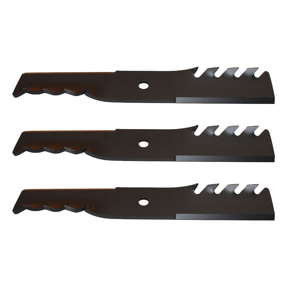 (3) Toothed Lawn Mower Blades Fits Husqvarna 48" Deck Replaces 539100340