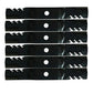 Qty 6: Toothed Mower Blade
 Fits Kubota Replaces 70000-00602-TOOTHED