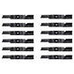 Qty 12: Notched Air-Lift Blade Fits Ferris Replaces 1521227