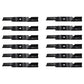 Qty 12: Notched Air-Lift Blade Fits Exmark Replaces 1-303146