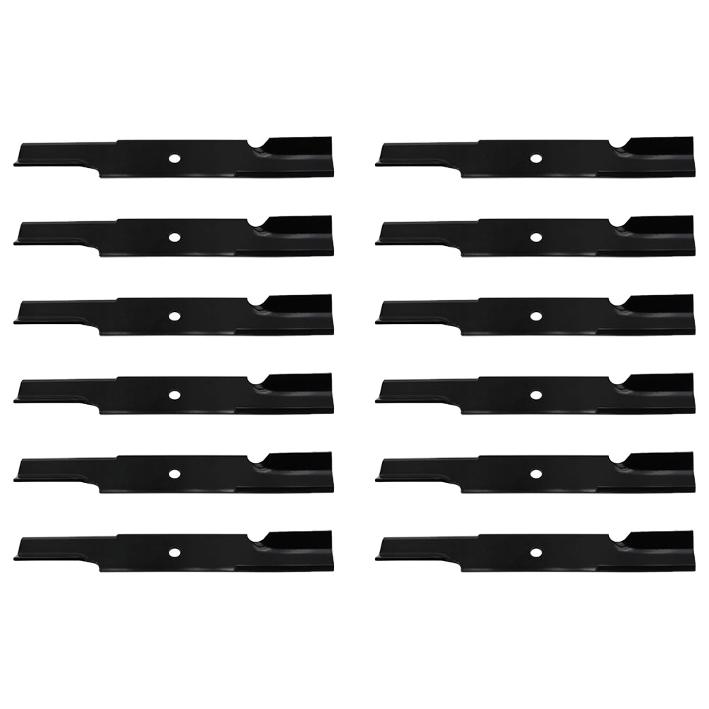 Qty 12: Notched Air-Lift Blade Fits Jacobsen Replaces 390655