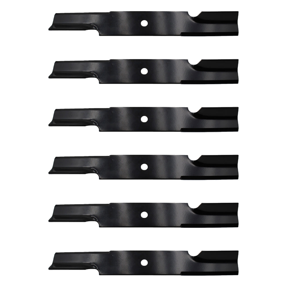 Qty 6: Notched Air-Lift Blade
 Fits John Deere Replaces AM104490