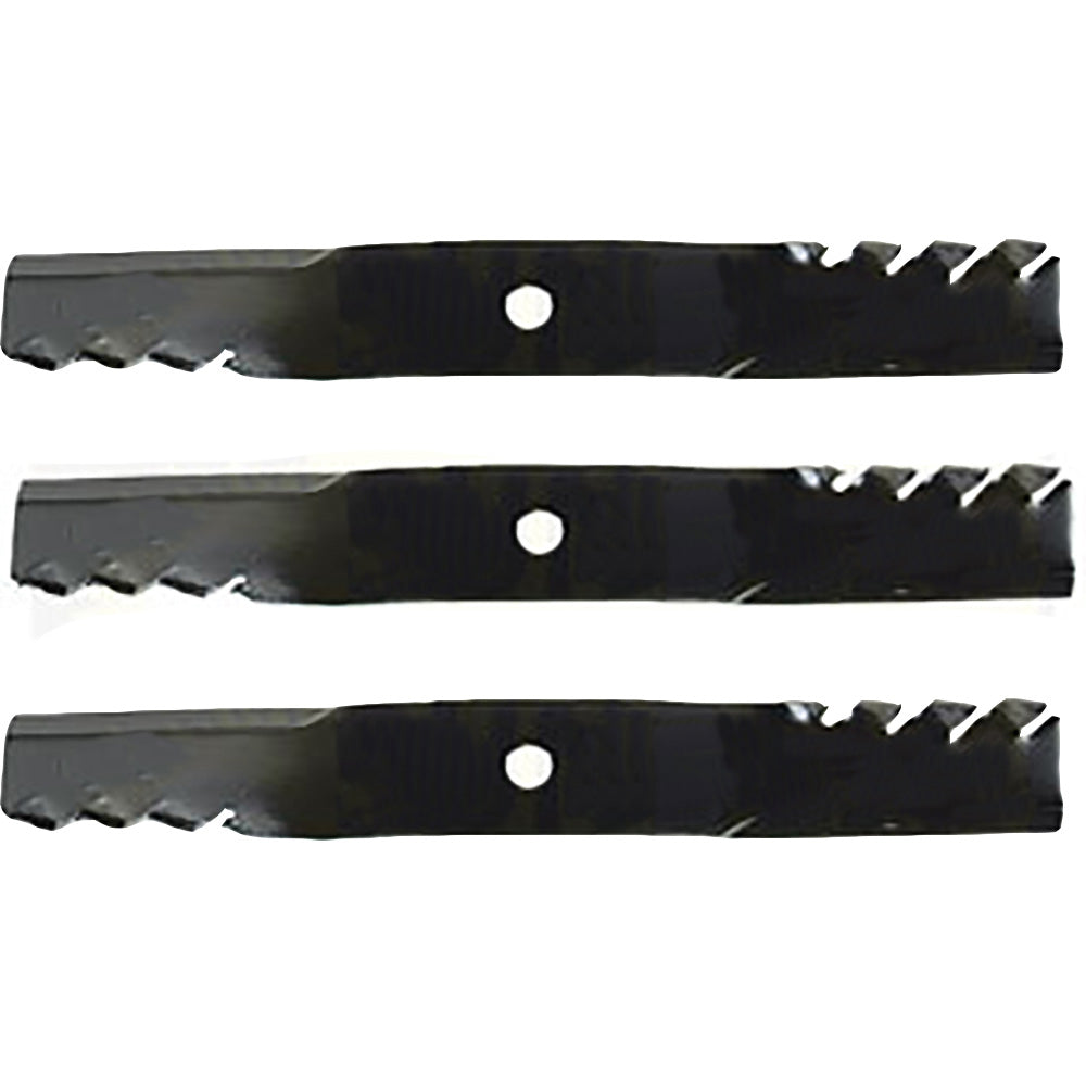 Set of 3-48" Predator Mulching Mower blades to fit Fits John Deere M136185
