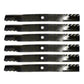 6 Pack 396-743 G6 Fits Gator Mulcher Blades Fits John Deere TCU15882 72"