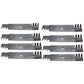 Qty 8: Toothed Mulching Blade Fits Husqvarna Replaces 113312X