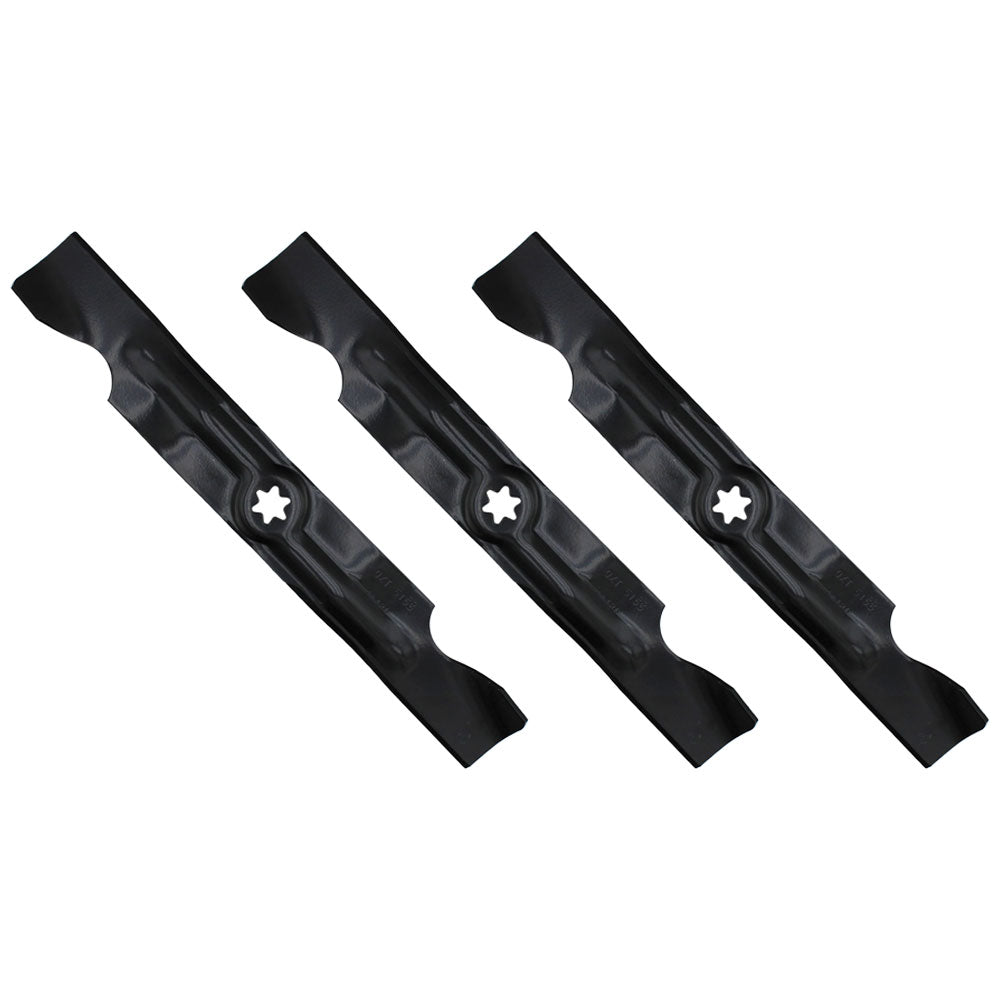 Zero-Turn Mower Blades Fits Cub Cadet RZT 50" Deck 742-04053B 942-04053C Pack of 3