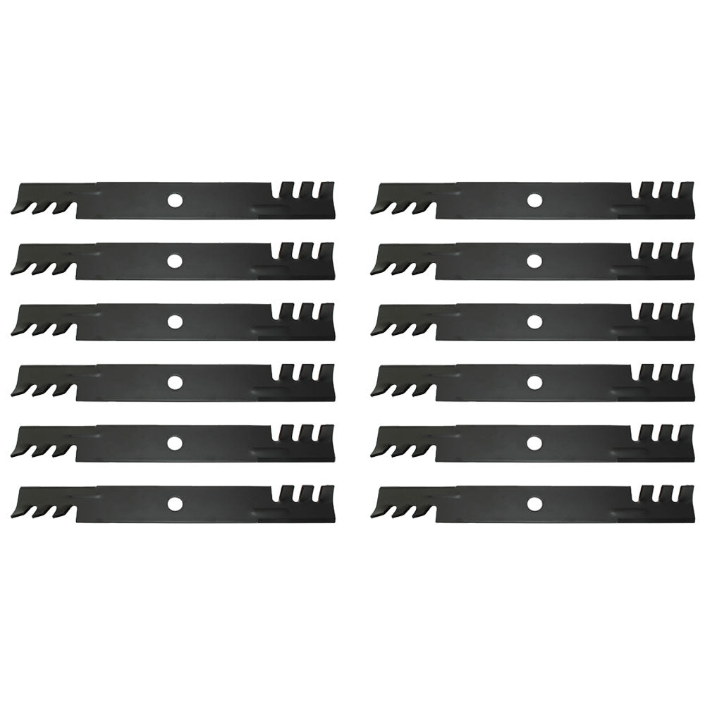 Qty 12: Toothed Mower Blade  Fits Exmark  1165174S