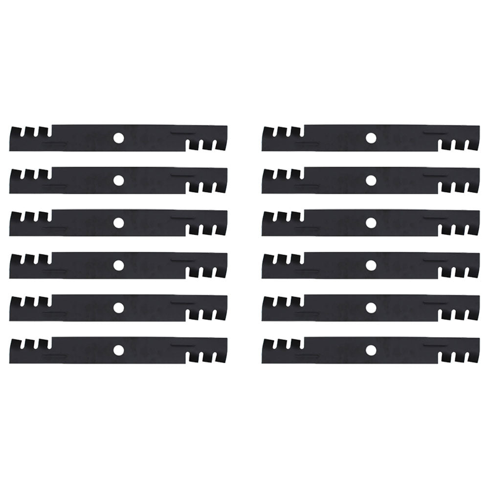 103-6393 Qty 12: Toothed Mower Blade
 Fits Exmark
