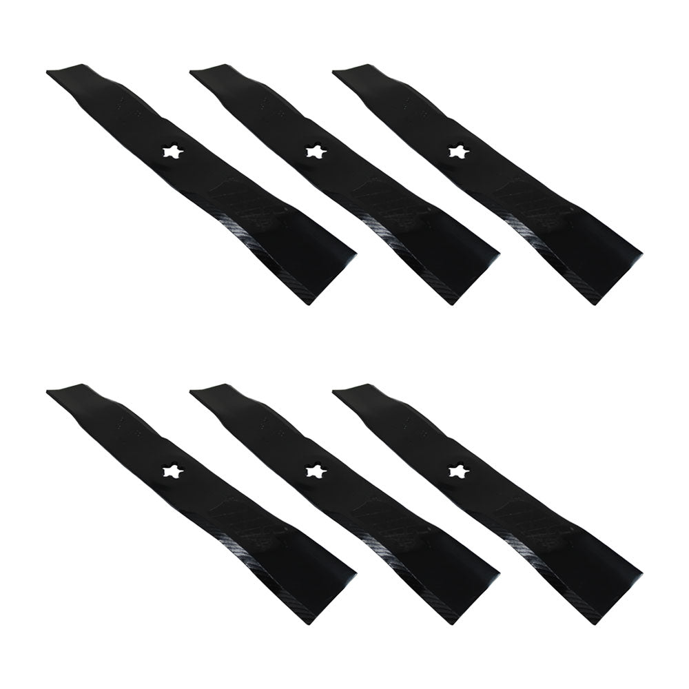 Qty 6: 16-5/8" Mower Blade with 5PT