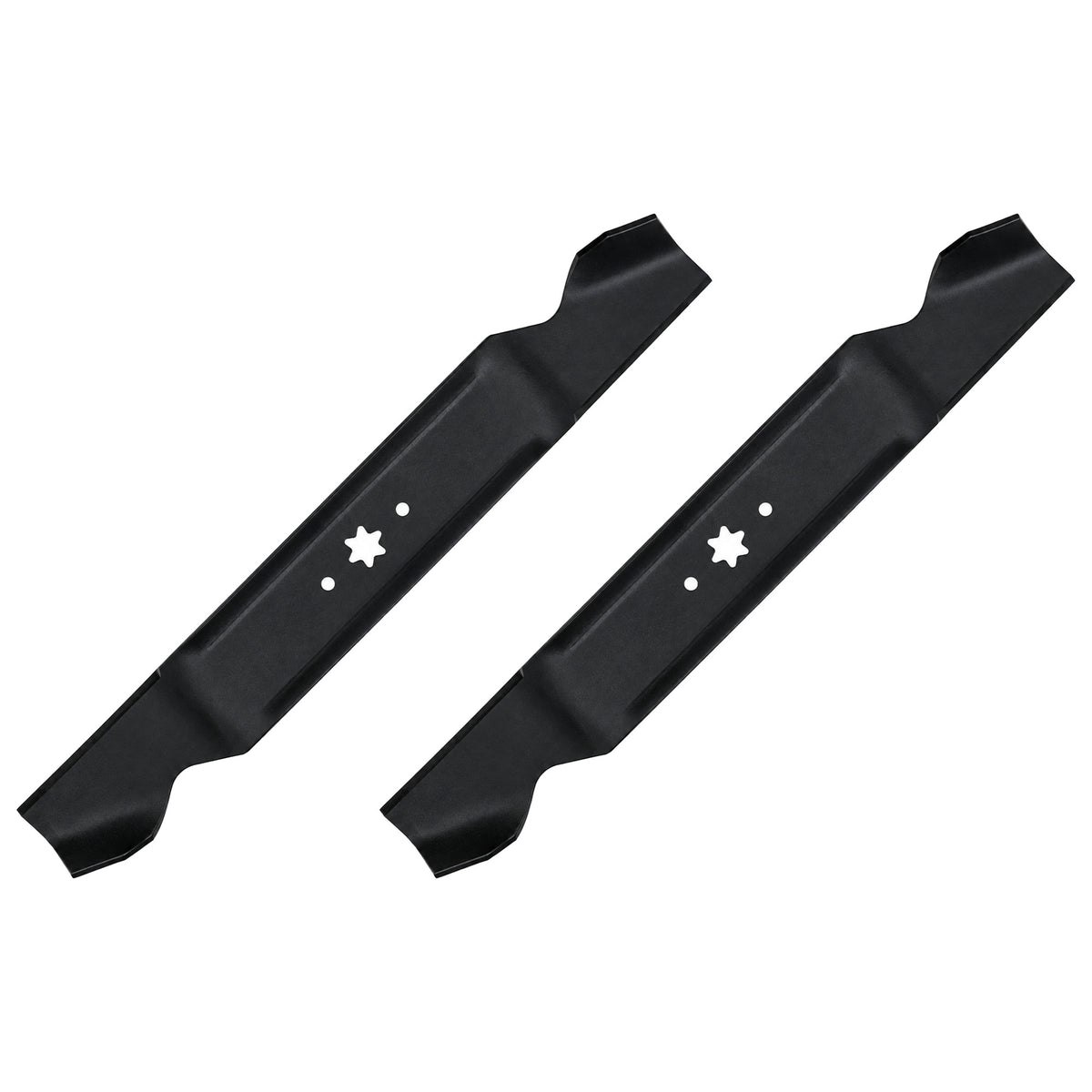 Set of (2) 21-3/16" X 6 Point Star Mower Blades Fits Multiple Mower Models