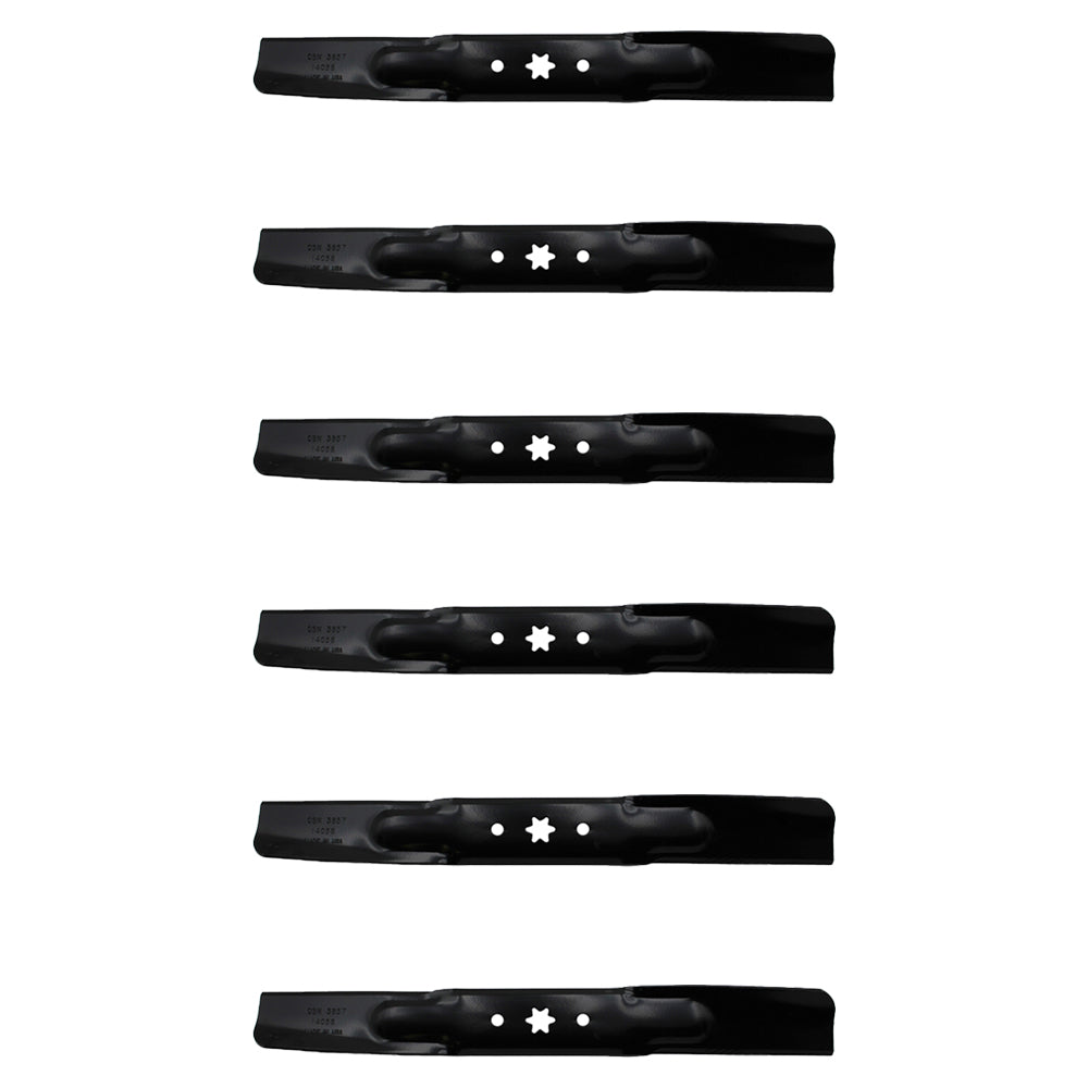 490-110-M108 Pk of 6 Blades For Troy Bilt Riding Mowers TB1942 13A 13W Pony Bron