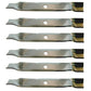 6 Aftermarket High Lift Blades fits AYP and Fits Husqvarna with 46" Mower Decks