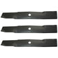 Set of 3 Mower Blades 54" to Fits John Deere Z525E Z535M Z540M Z425