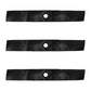 Set of 3 heavy duty XHT mower blades to fit Fits John Deere 48" M145476