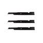 Set of 3 heavyduty XHT mower blades to fit Fits Ferris Snapper 61"5101755 icd