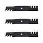 (3) Toothed Mulching Blades 532 18 72-55 Fits Husqvarna 3 Blades for a 54" Deck