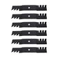 Qty 6: Toothed Mulching Mower Blade
 Fits Husqvarna Replaces 532 18 72-55