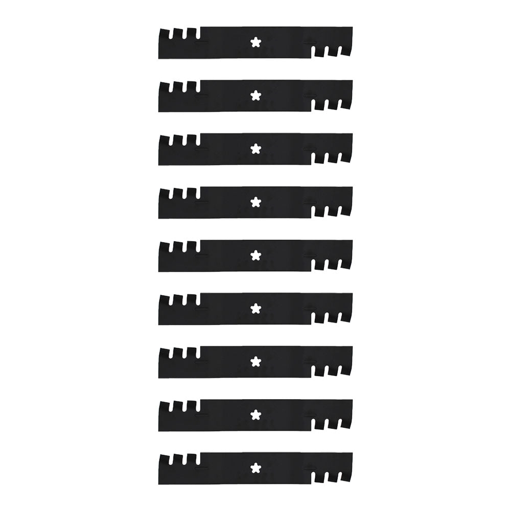 Qty 9: Toothed Mulching Mower Blade
 Fits AYP Replaces 187254