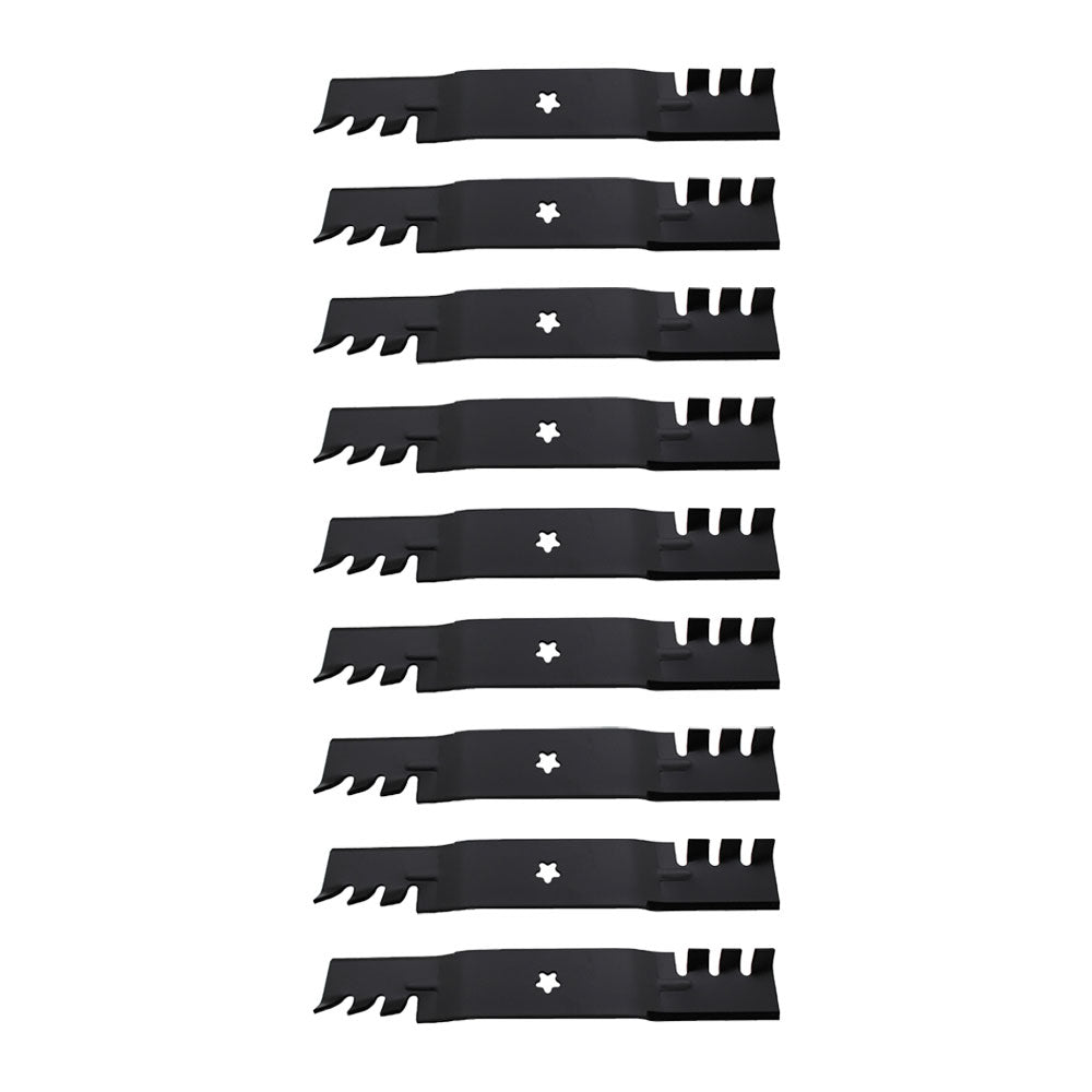 9 Toothed Mulching Mower Blades Fits Husqvarna 532187255 532187256 54" Deck