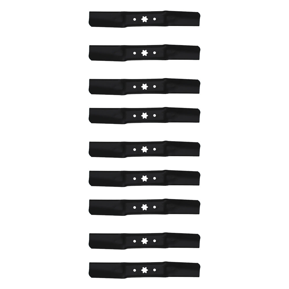 Nine (9) XT1 Mower Blades - XT1 Models GT50 LT50, LX50 - 50'' Fits Cub Cadet
