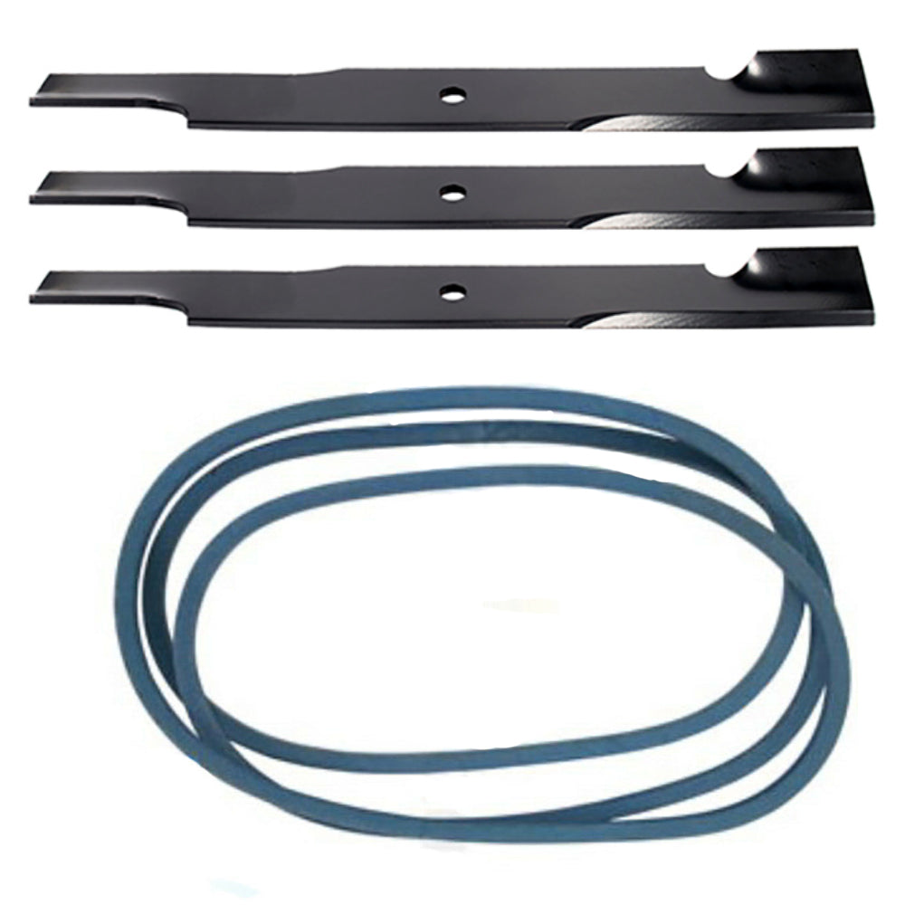 3 Blades and Deck Belt Fits Exmark Replaces A-B1DC1501 Made with Aramid