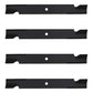 Qty 4: Notched High-Lift Mower Blade Fits Dixie Chopper Replaces 30227-60
