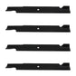 4 Pack Notched High Lift Mower Blades Fits Hustler Raptor 5/8" Center Hole