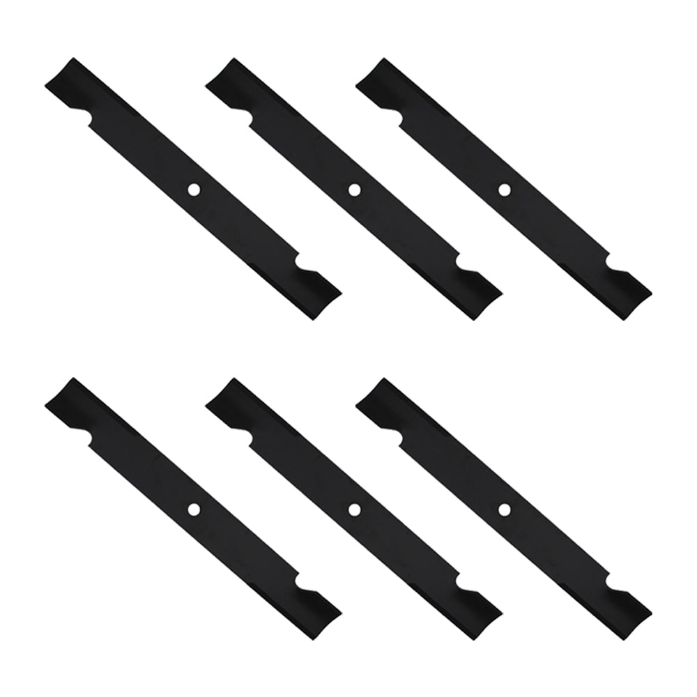 Qty 6: Notched High-Lift Mower Blade
 Fits Bunton Replaces PL7441