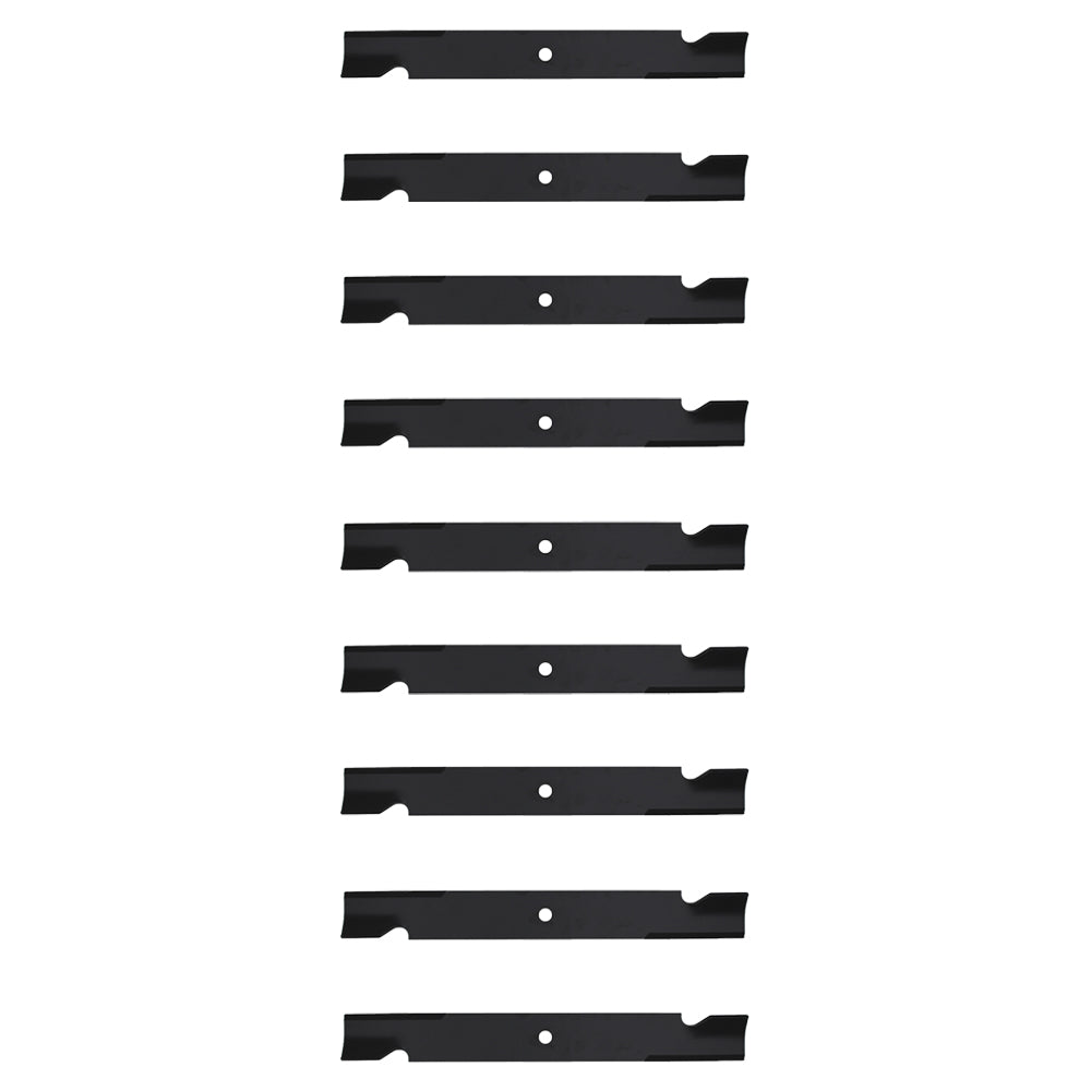 Qty 9: Notched High-Lift Mower Blade
 Fits Hustler Replaces 794685