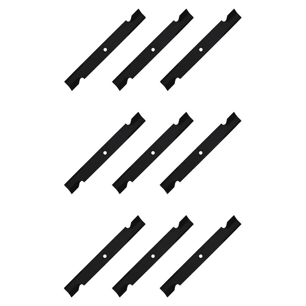 Qty 9: Notched High-Lift Mower Blade
 Fits Dixie Chopper Replaces 30227-60