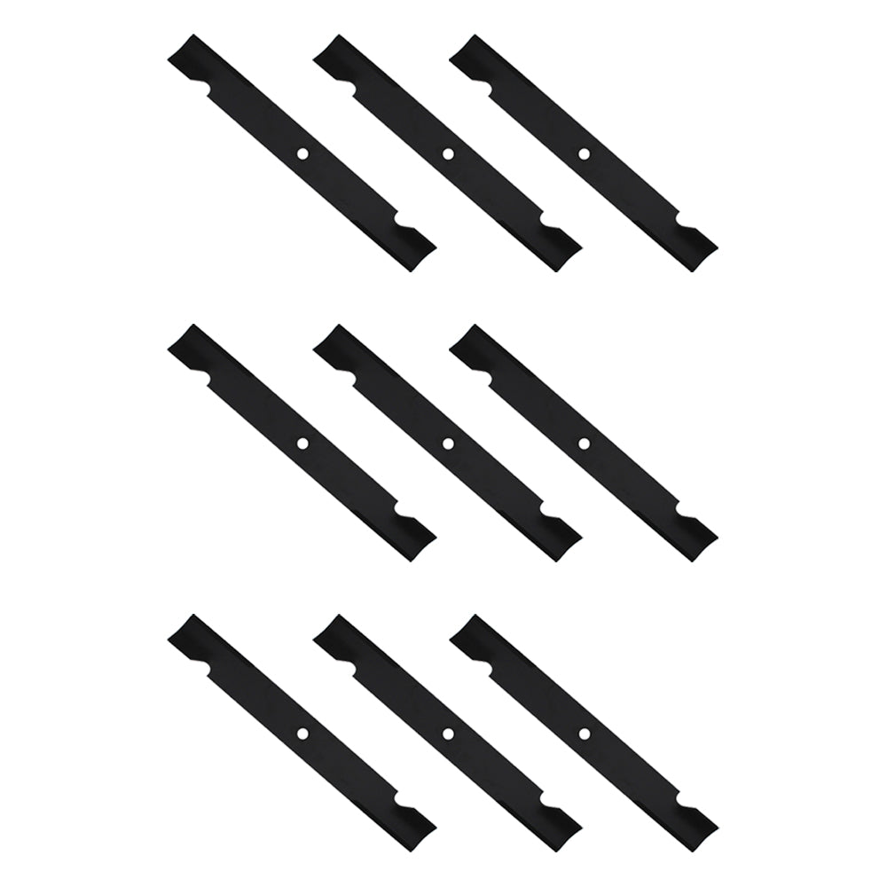 Qty 9: Notched High-Lift Mower Blade
 Fits Exmark Replaces 1-633483