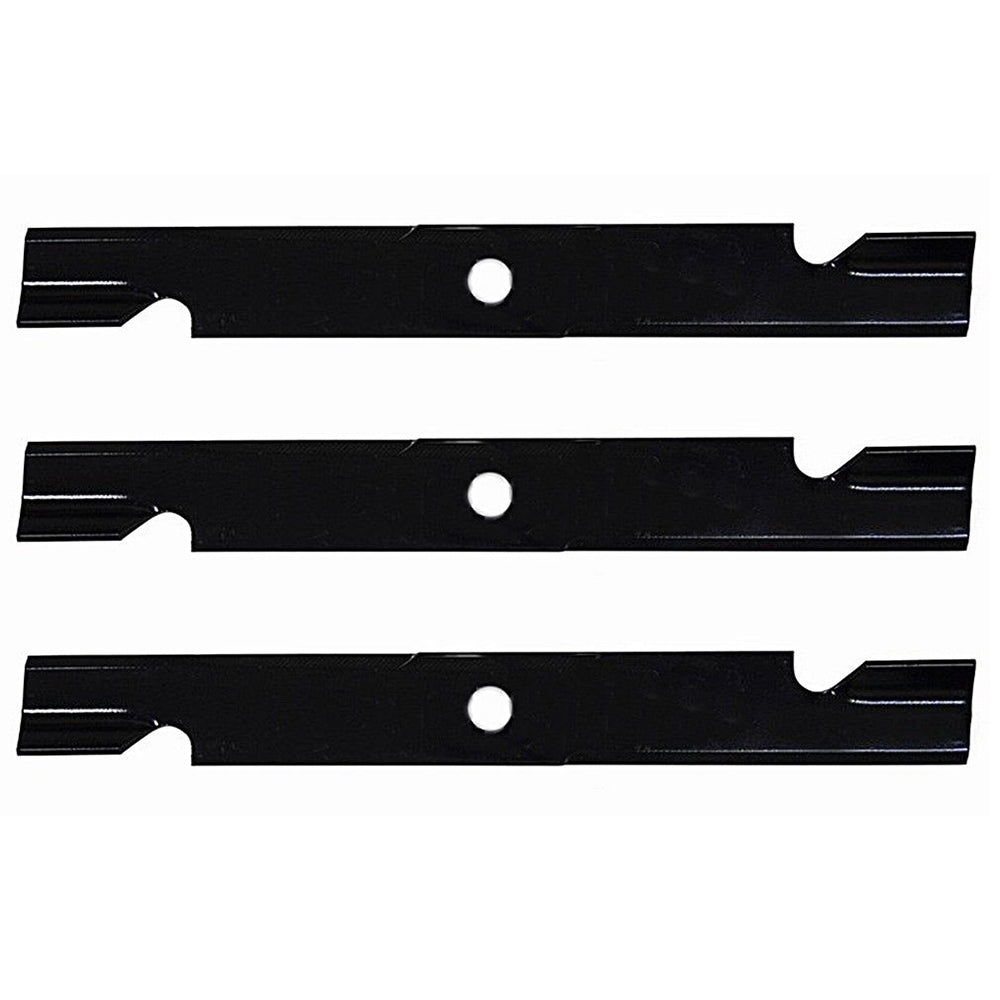 Qty 3: High Lift Notched Mower Blade Fits Exmark Replaces 103-6383